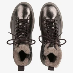 Lace-up ankle boot with warm lining