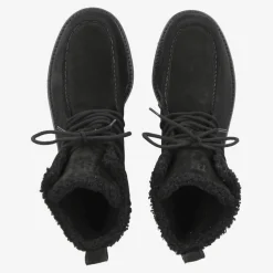 Lace-up bootie with warm lining