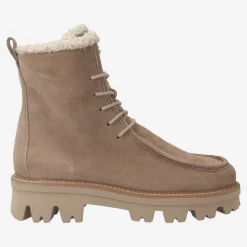 Lace-up bootie with warm lining