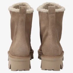 Lace-up bootie with warm lining