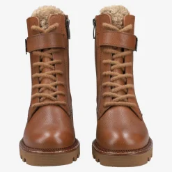 Lace-up bootie with warm lining