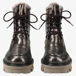 Lace-up bootie with warm lining